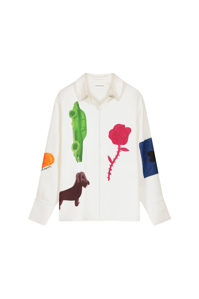 Fabienne Chapot Cameron Blouse Multi by Fabienne Chapot white printed blouse Shop Fabienne Chapot at Dotique