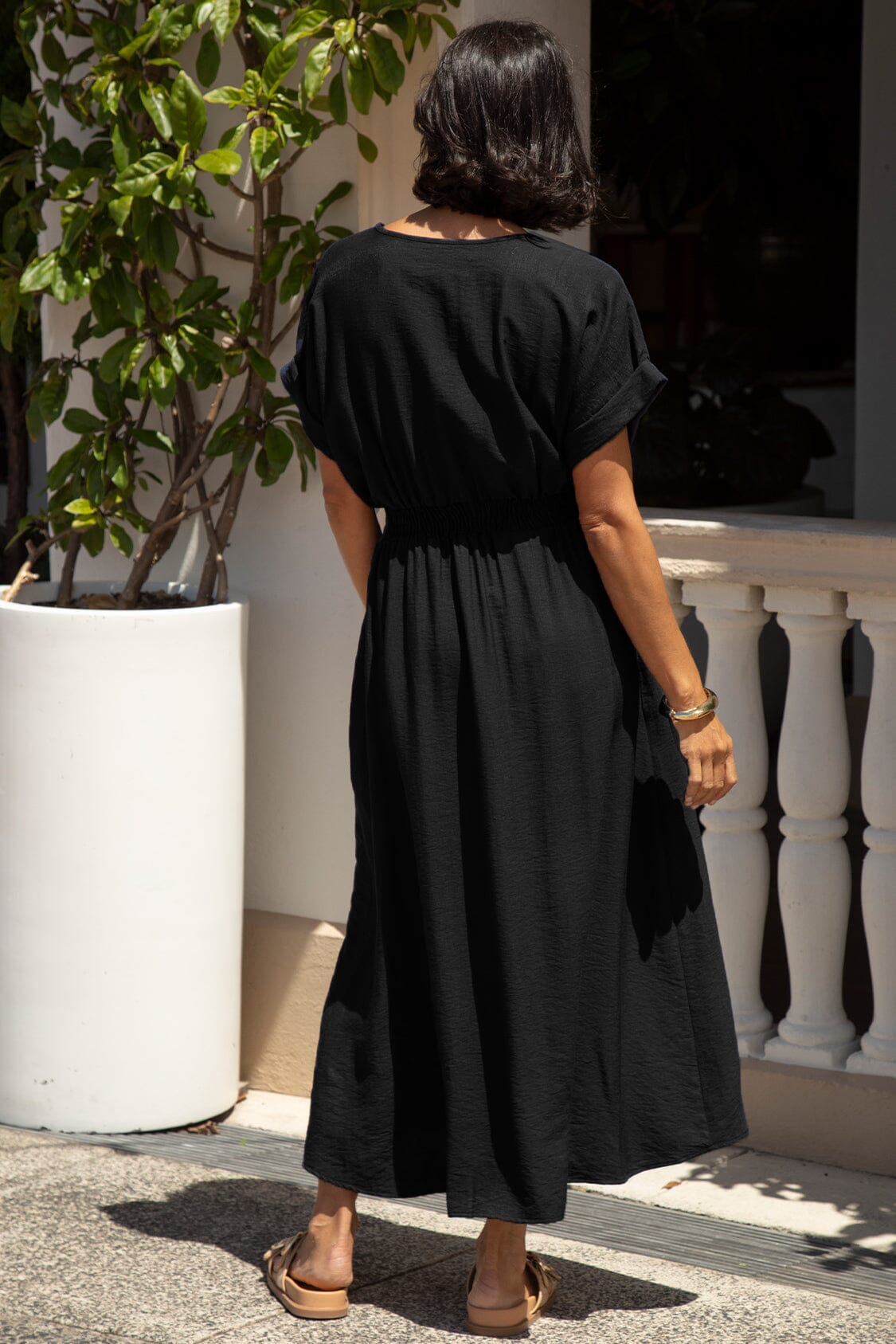 Georgina Short Sleeve Dress Black