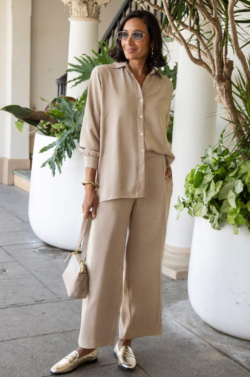 Paola Straight Leg Pants Taupe