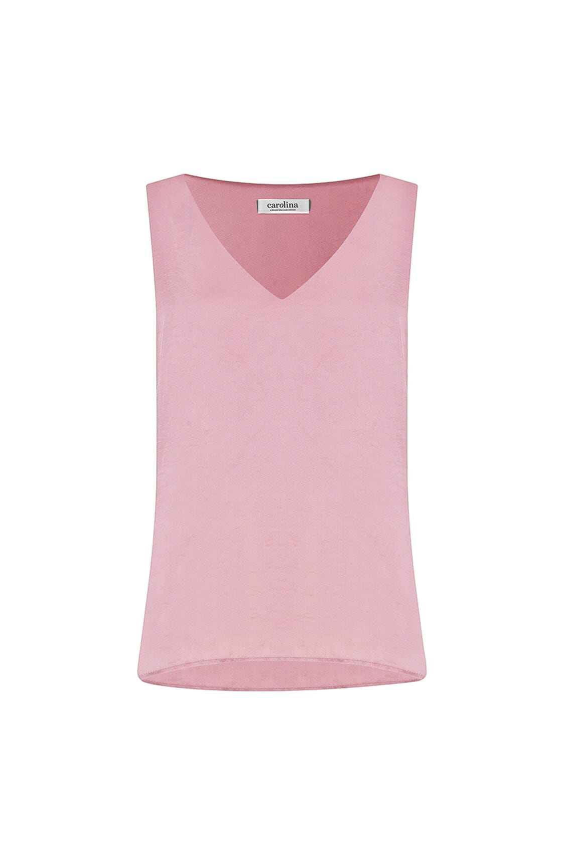 Perla Reversible Neckline Sleeveless Top in Blush