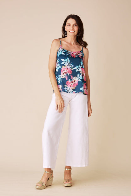 Ana Camisole Top Bella Print Navy