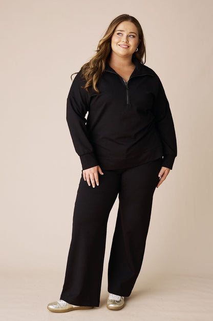Lara Half Zip Jumper Black