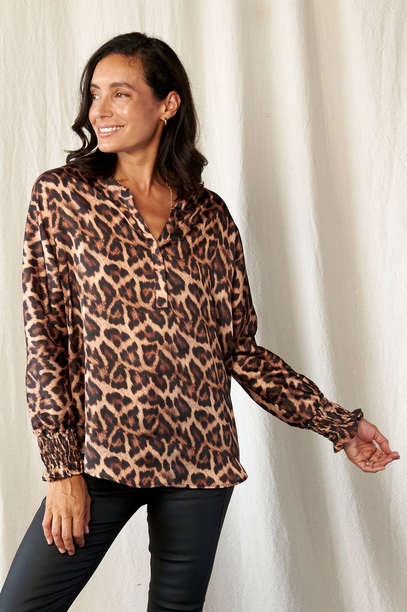Angelina Long Sleeve Top Anika Print