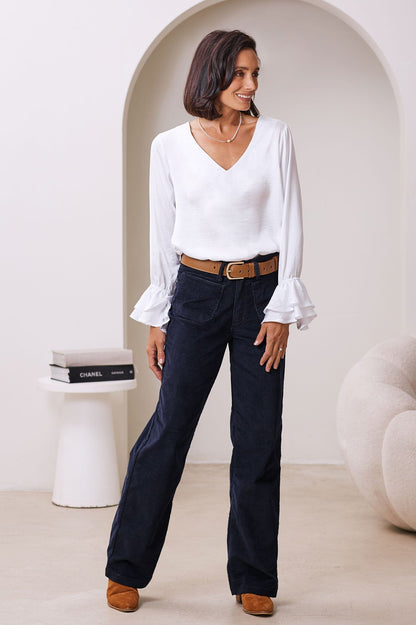 Tamsin Corduroy Pants Navy