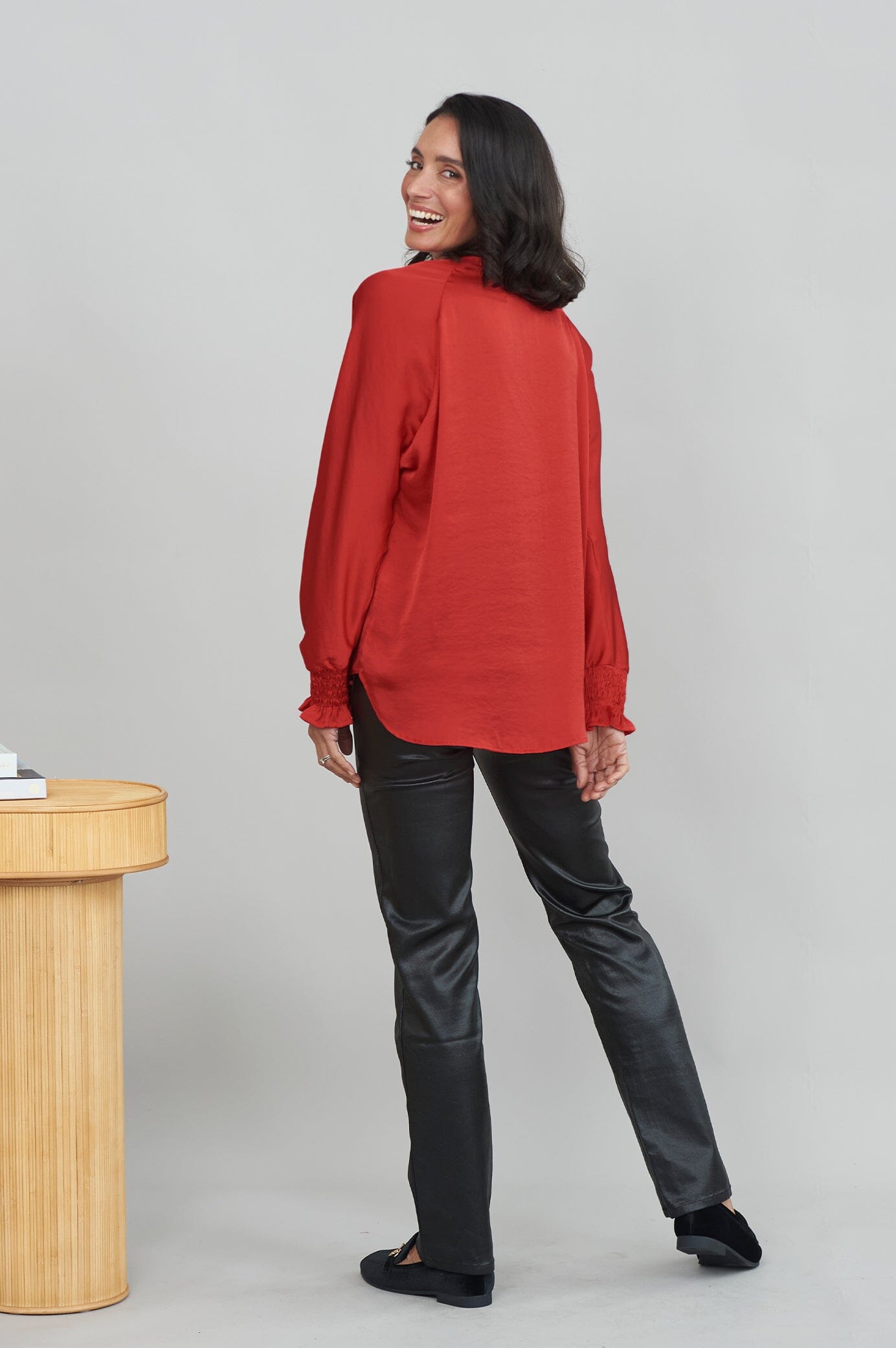 Angelina Long Sleeve Top Red