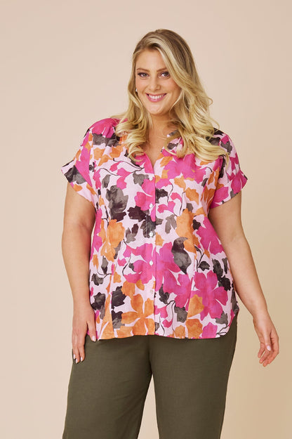 Rosa Floral Short Sleeve Top