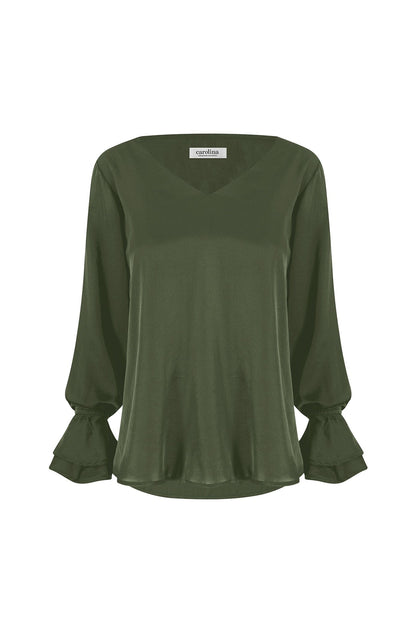 Lola Long Sleeve Top Olive