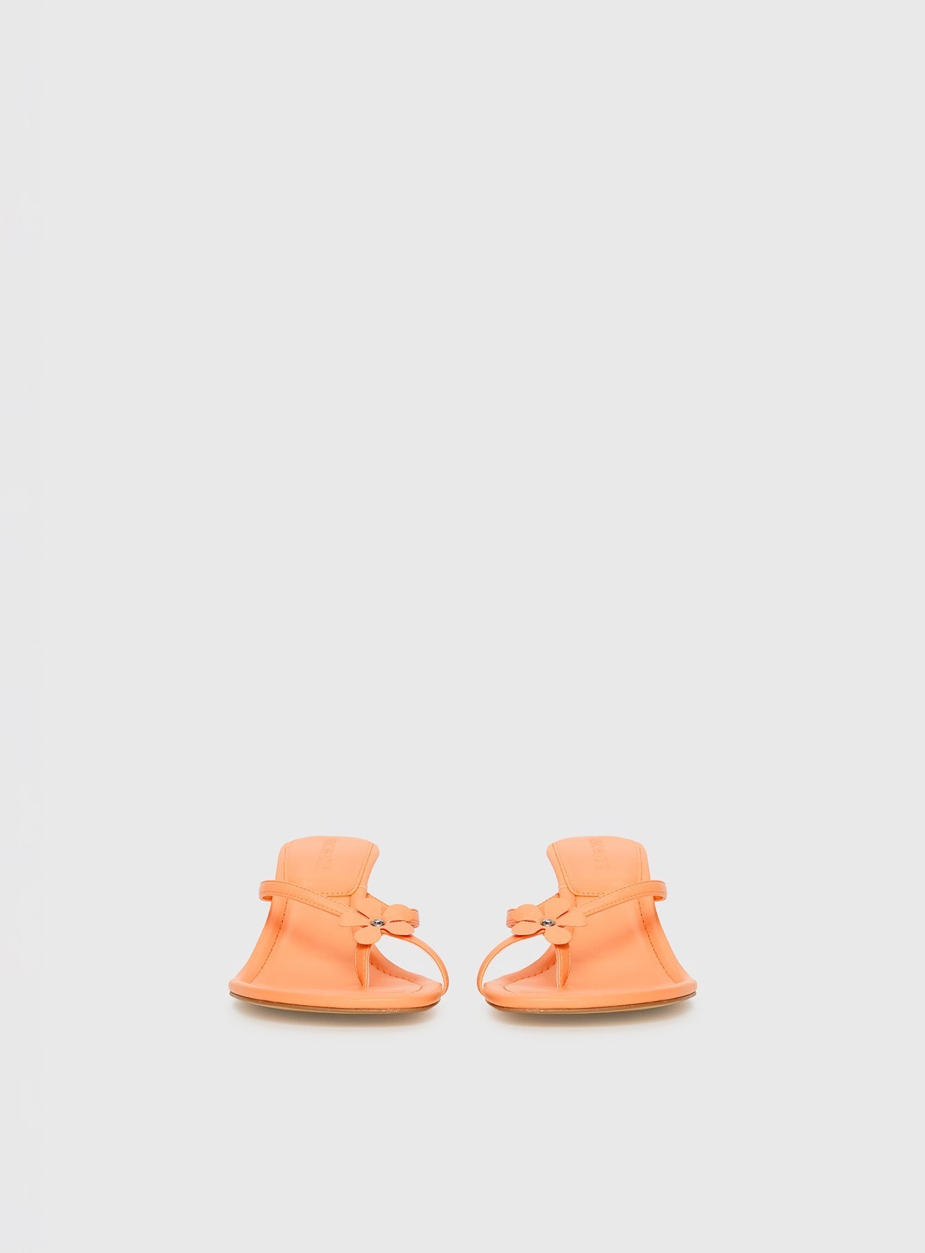 Electrified Floral Thong Heels Orange Sorbet