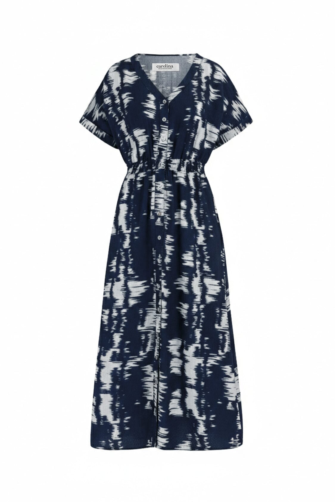 Campania Short Sleeve Dress in Navy