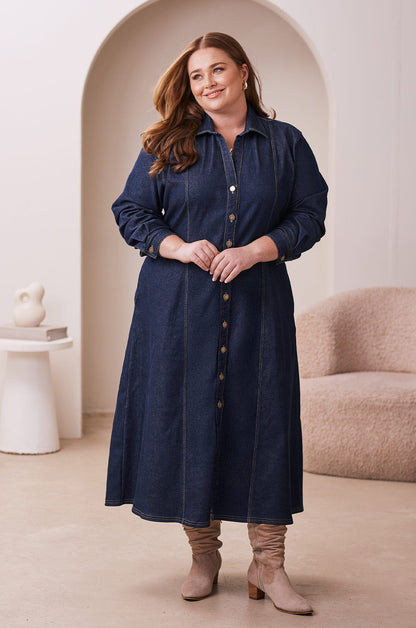 Larisa Long Sleeve Denim Dress