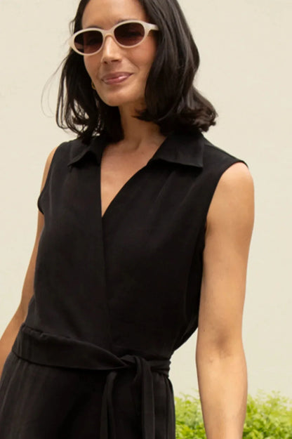 Alex Sleeveless Jumpsuit in Black