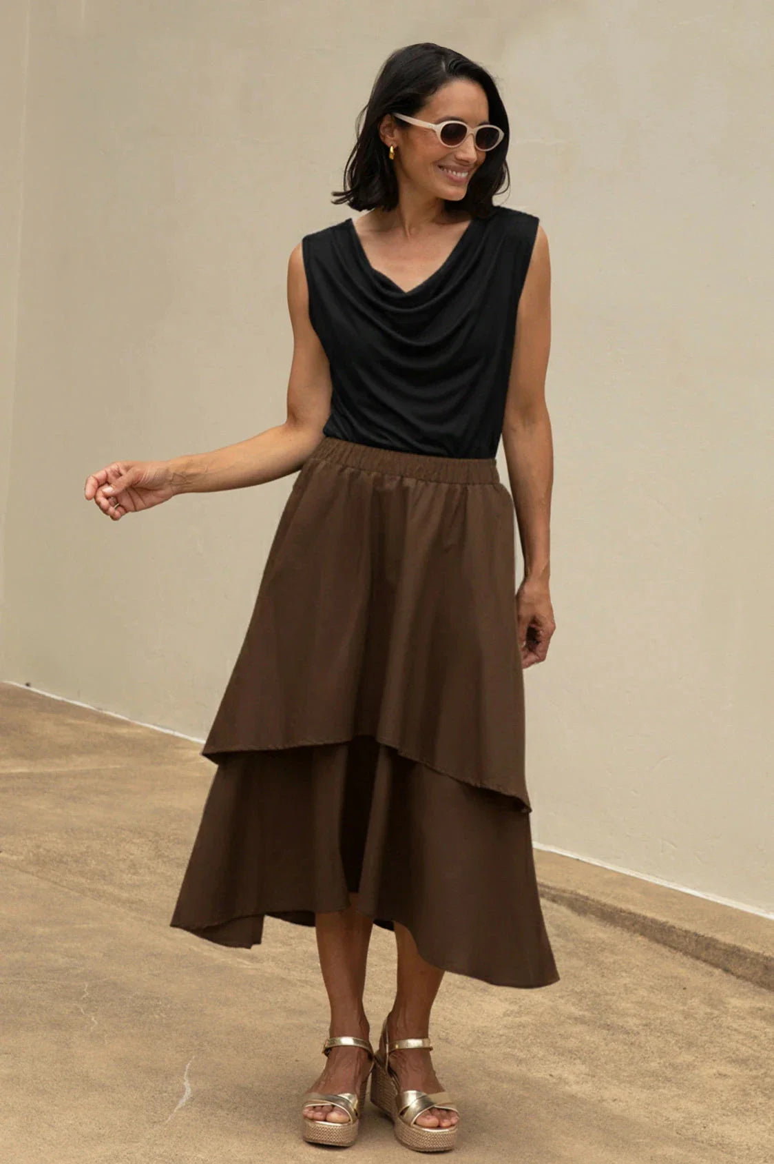 Jasmine Sleeveless Top in Black