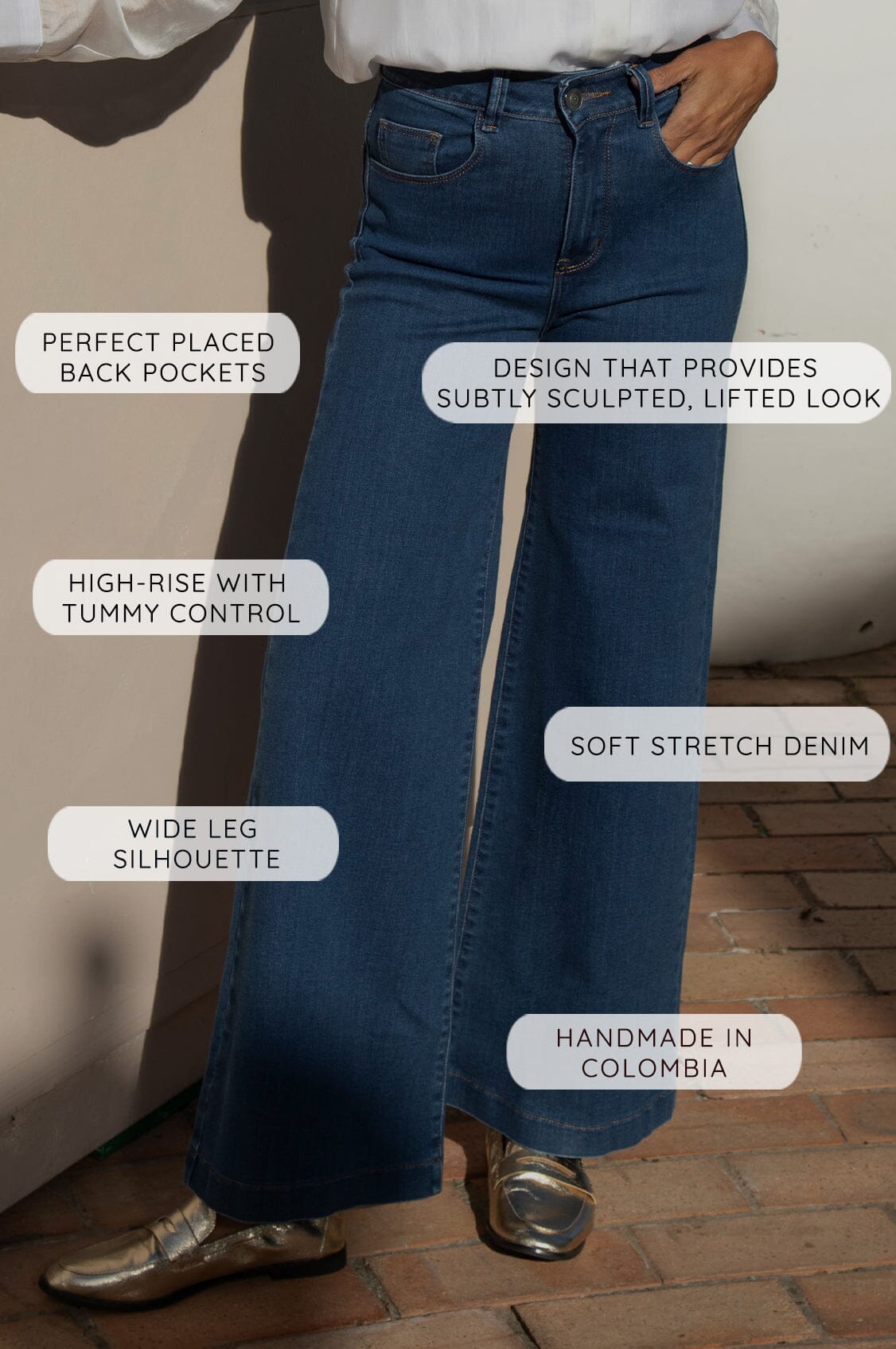 Alina Wide Leg Denim Jeans