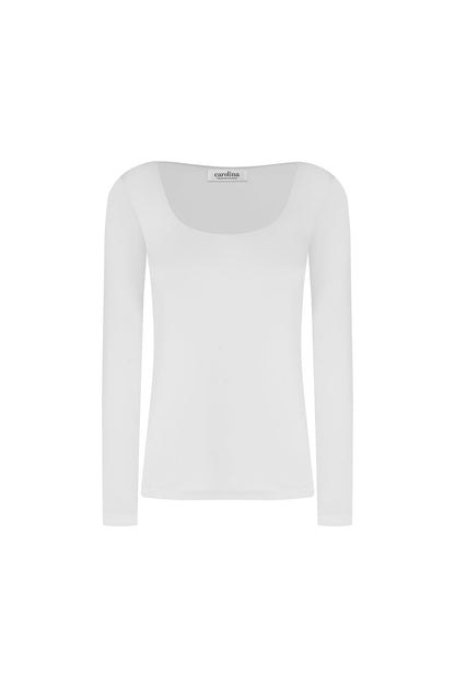 Lina Long Sleeve Top White