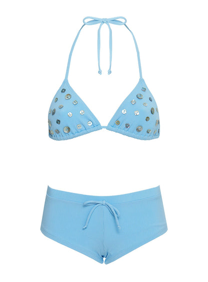 Jennee Micro Swim Shorts Blue
