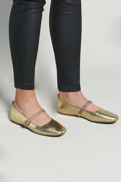 Elara Ballet Flats Gold