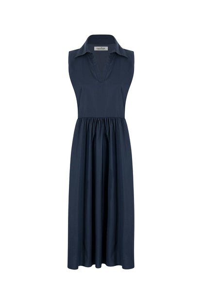 Emme Collared Dress Navy