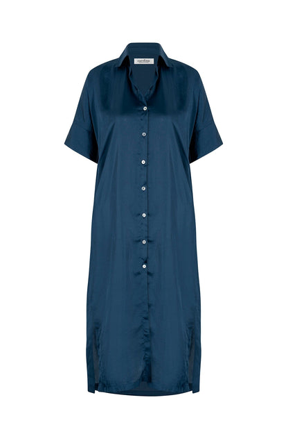 Giselle Collared Dress Navy