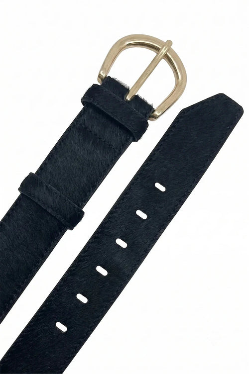 Jeans Belt All Black Cowhide