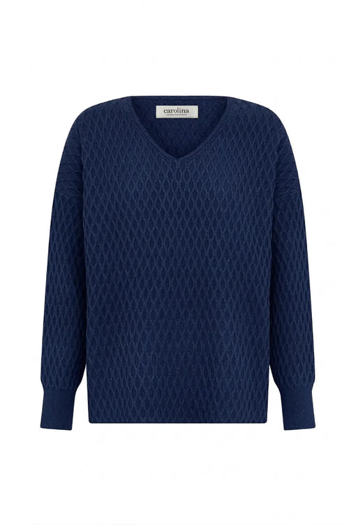 Kayla V-Neck Jumper Navy