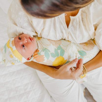 Knit Swaddle Blanket - Rose