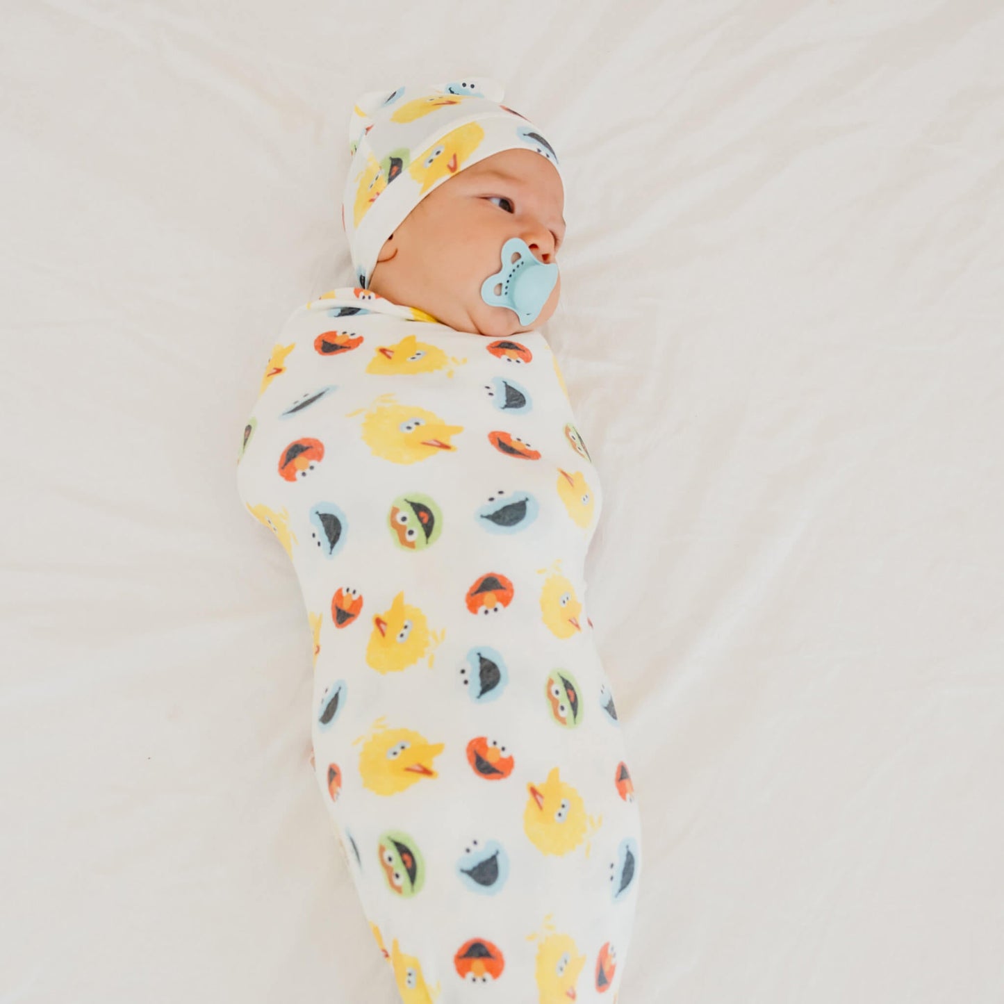 Knit Swaddle Blanket - Sesame Scribbles