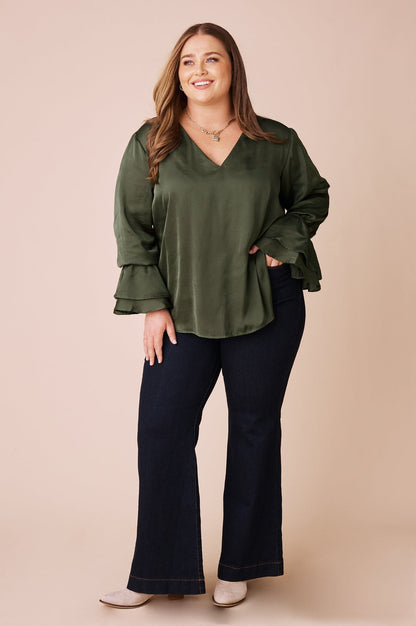 Lola Long Sleeve Top Olive