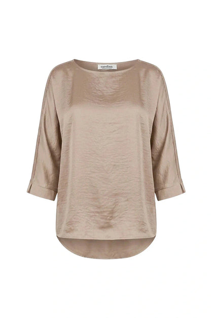 Martina Long Sleeve Top Taupe- Pre Order