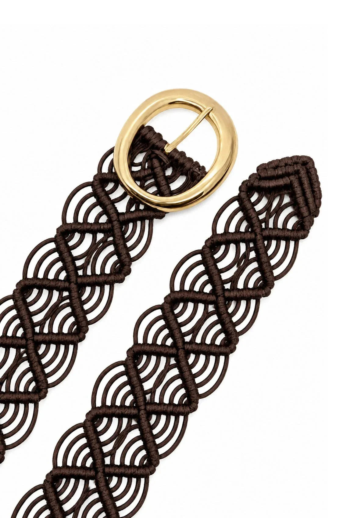 Pippa Woven Rope Belt Chocolate