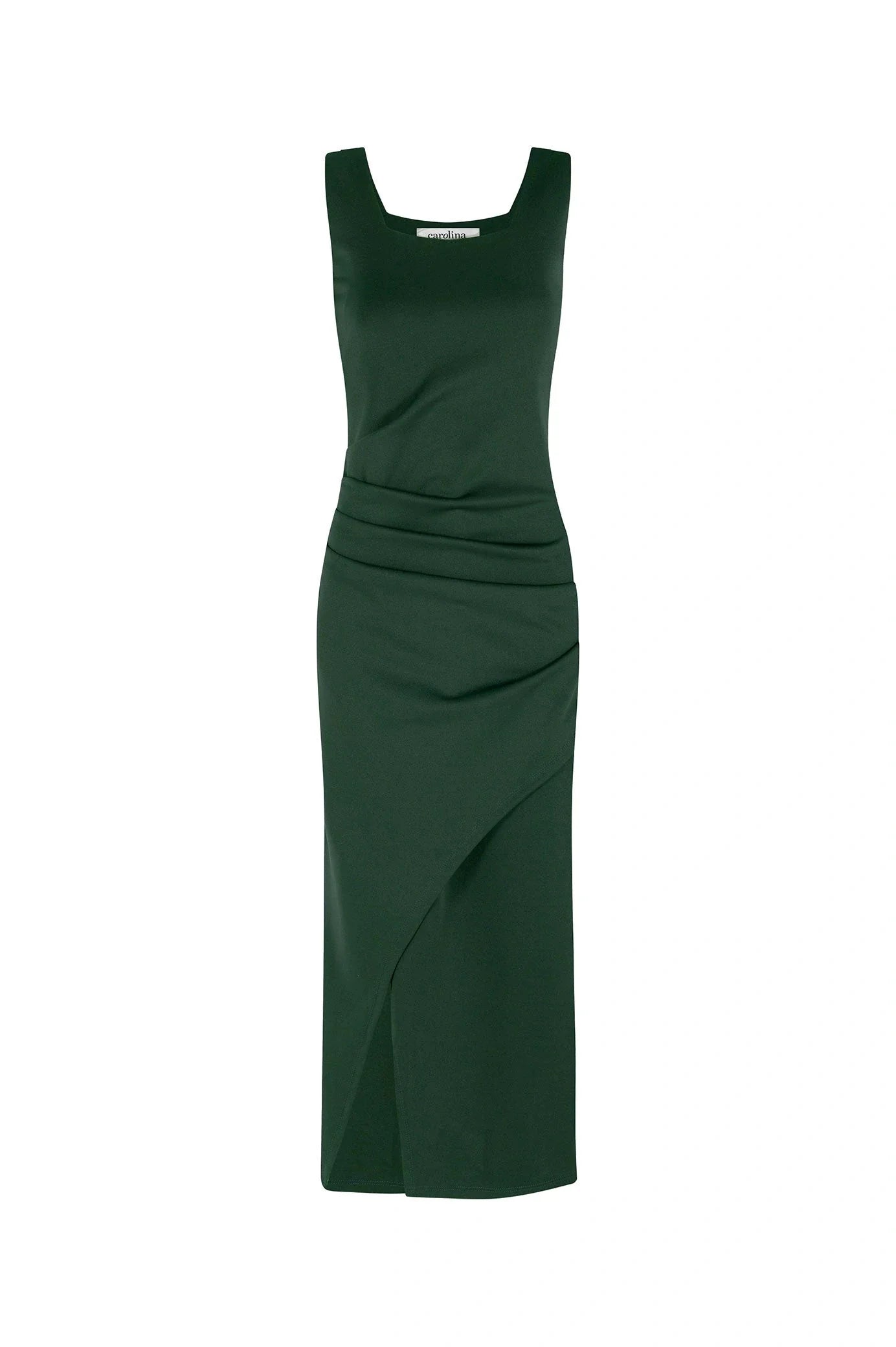 Portofino Sleeveless Midi Dress Forest Green