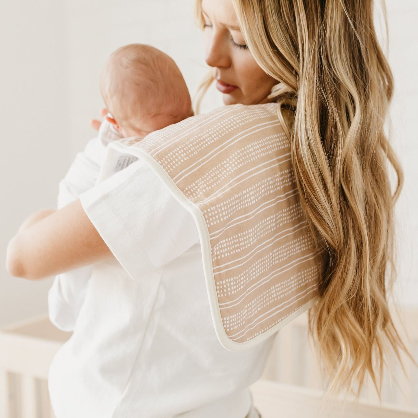 3 Pack Premium Burp Cloths - Peanut