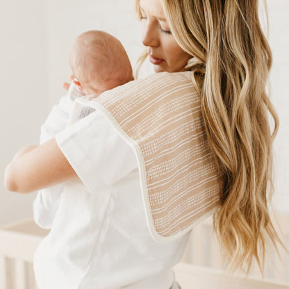 3 Pack Premium Burp Cloths - Peanut