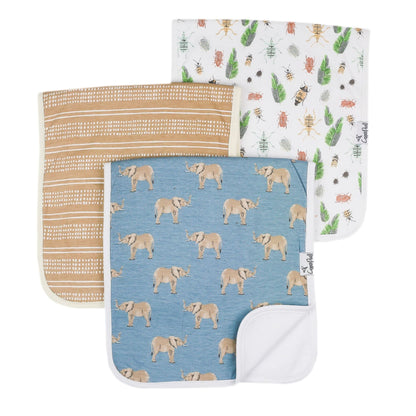 3 Pack Premium Burp Cloths - Peanut