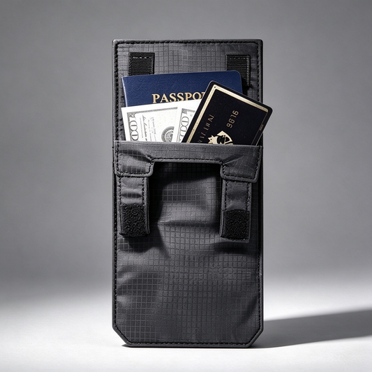 Discreet RFID Blocking Waist Pouch | Hidden Under-Clothes Passport Wallet
