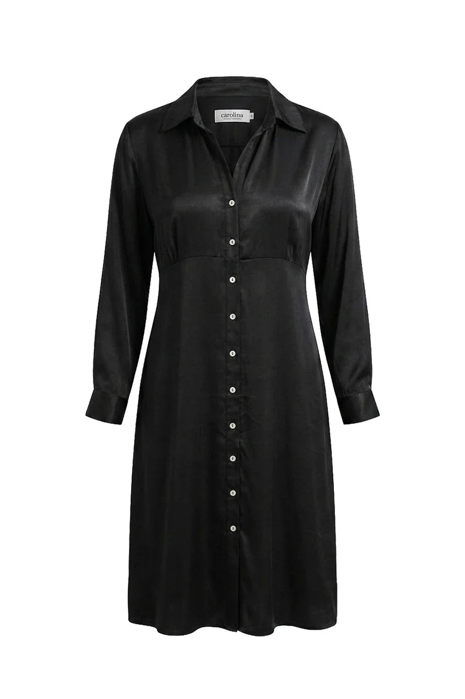Sandra Long Sleeve Dress Black with Collar