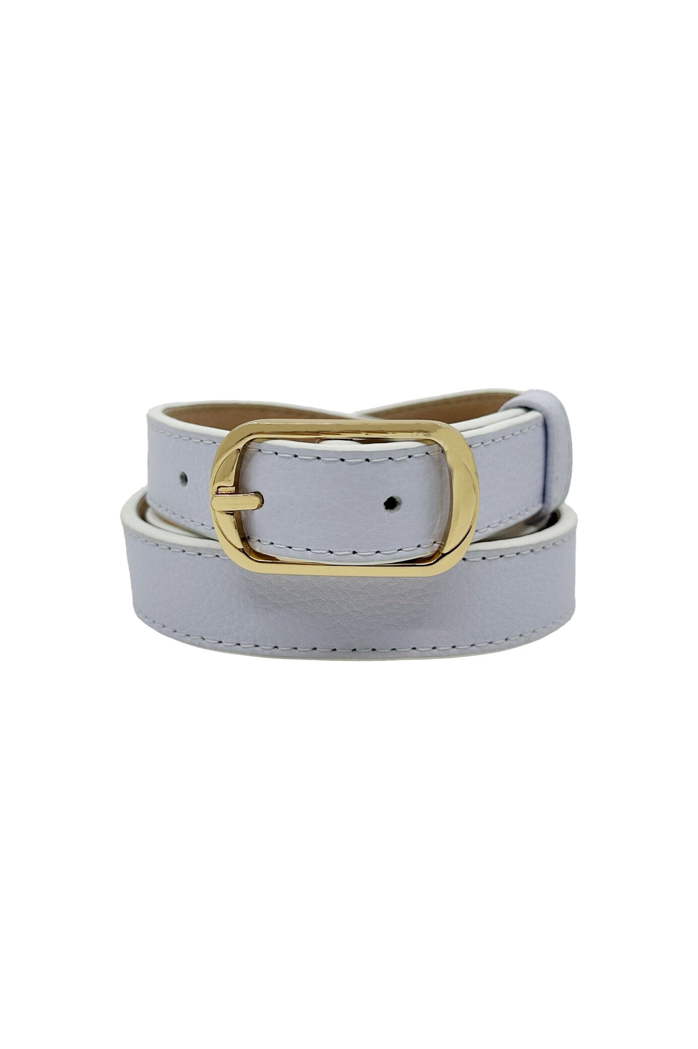 Skinny Belt White