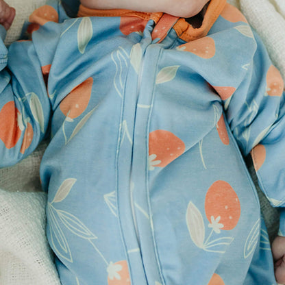 Zip-Up Footie Pajama - Clementine