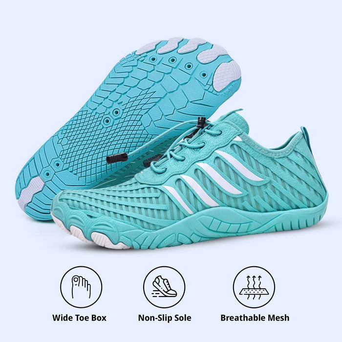 Aqua & White (Stripes) / AU MEN 3 / AU WOMEN 5