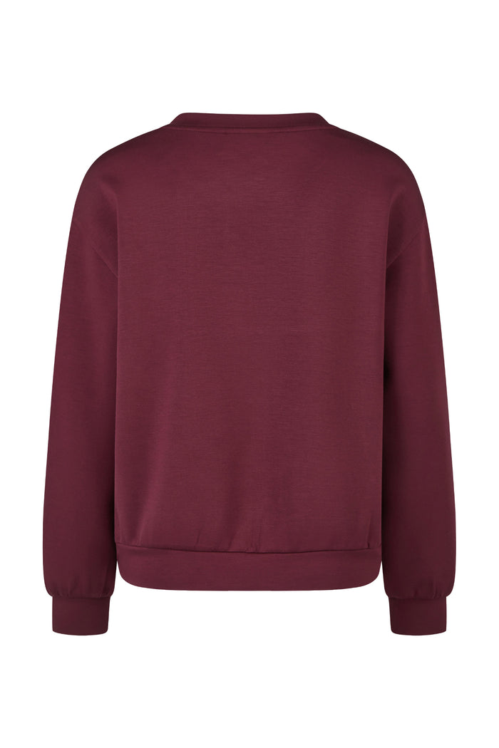 Back view of Barbara Lebek 15252062 Sweatshirt - Dark Berry Barbara Lebek Shop Barbara Lebek at Dotique