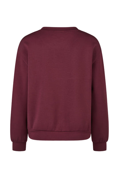 Back view of Barbara Lebek 15252062 Sweatshirt - Dark Berry Barbara Lebek Shop Barbara Lebek at Dotique