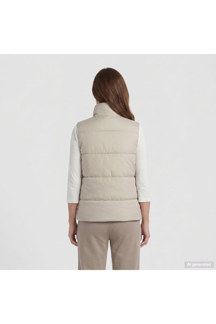 Barbara Lebek 15822062 Reversible Gilet - Panna Cotta back view Shop Barbara Lebek at Dotique
