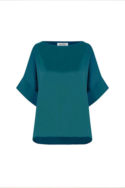 Bianca Short Sleeve Top Forest Green