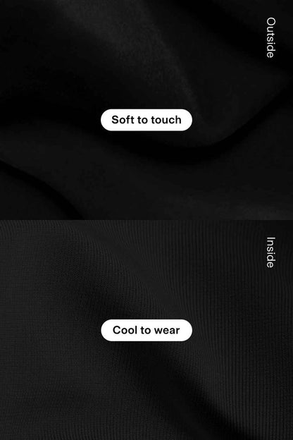 BLOCH Velour Touch Graphite Fabric swatch outside and inside