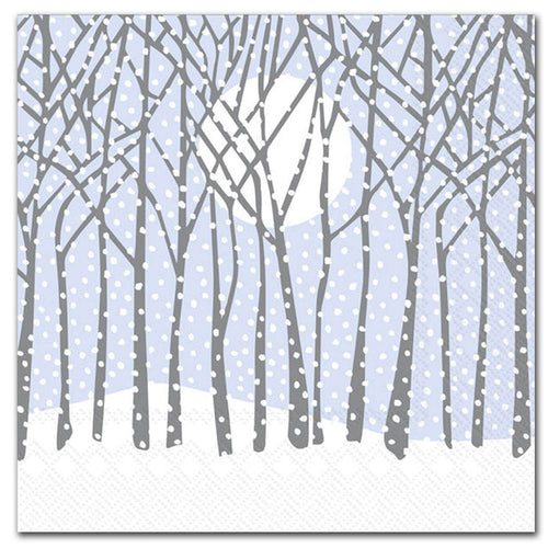 Blue Winter Solstice Paper Luncheon Napkins