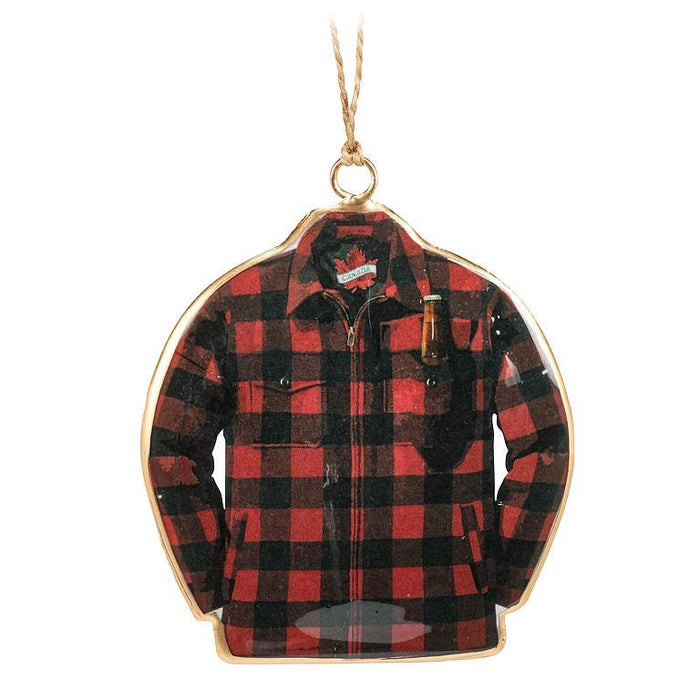 Check Jacket with Beer Ornament