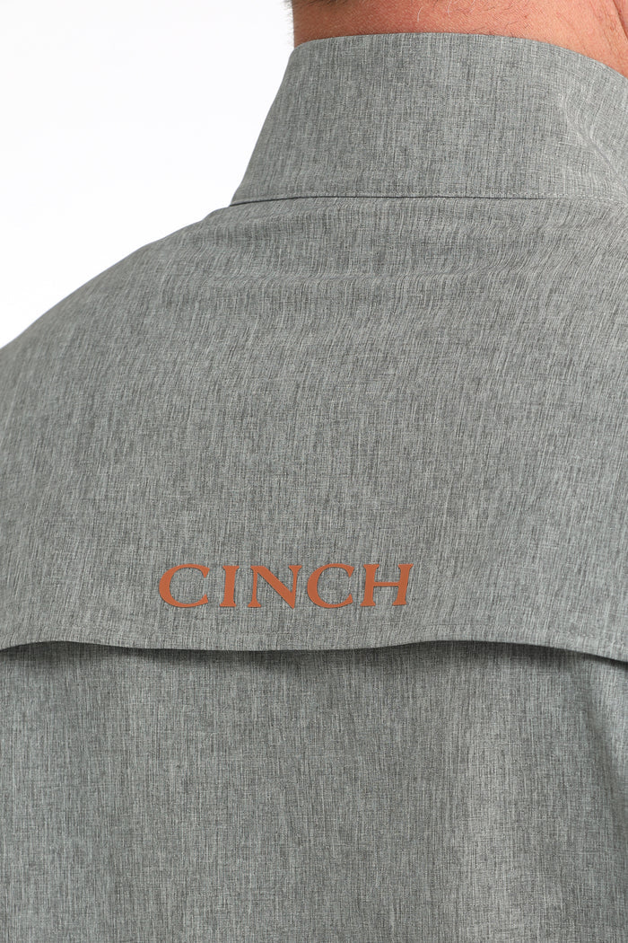 Cinch Men's Half Zip Windbreaker in Grey