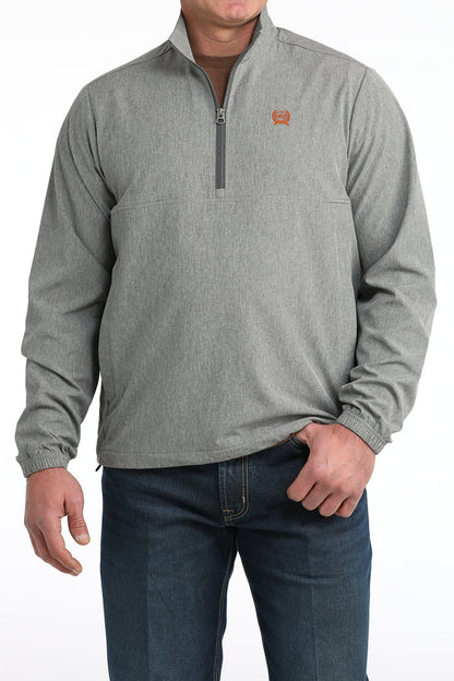 Cinch Men's Half Zip Windbreaker in Grey