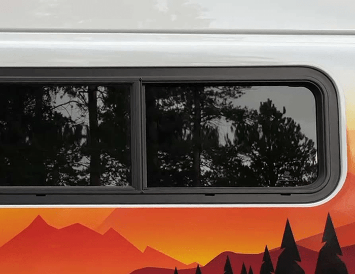 Flarespace Half-Slider Bunk Window (Driver Side, FS1033L)_ Exterior View - Campervan HQ
