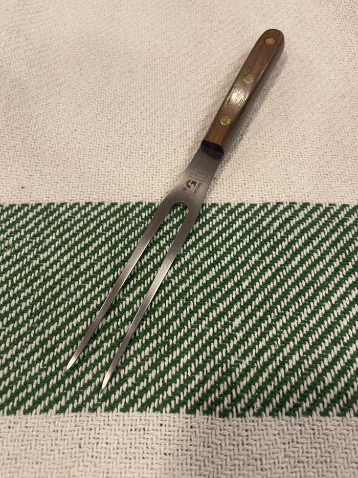 GROHMANN KITCHEN KNIVES- #214FT-6 - 6" Full Tang Chef Fork - Natural Rosewood - $57.00