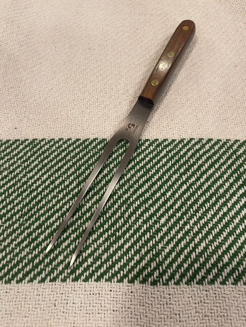 GROHMANN KITCHEN KNIVES- #214FT-6 - 6" Full Tang Chef Fork - Natural Rosewood - $57.00